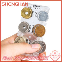 ราคา SHENGHAN กระเป๋าสตางค์เก็บเหรียญกระเป๋าเก็บบัตรสำหรับใส่เหรียญในรถยนต์ที่เปลี่ยนเหรียญกล่องเก็บของพลาสติกเครื่องหยอดเหรียญขนาดเล็กแบบญี่ปุ่น (20697941843)