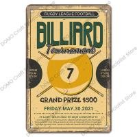 ราคา Game Garage Metal Billard Bowling Wall Decor Rugby Poster Tin Metal Plaque Bar hot Ball Signs Vintage For Sign Gym Football Pub (19515845397)