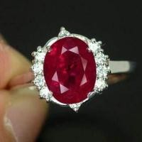 ราคา แหวนเงินแท้925 พลอยทับทิม ruby 3 35กะรัตสวยไฟดีค่ะ (19758047286)