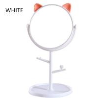 ราคา Bigpao กระจกแต่งหน้า กระจกตั้งโต๊ะ ปรับได้360องศา มีขาตั้ง แขวนได้ มีถาดใส่ของ หูแมว รูปทรงน่ารักสวยงาม A119 (9879501783)