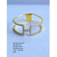 ราคา แหวนทองแท้ 9K Italy 375 ฝังเพชร Swiss KE (18278160287)
