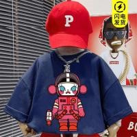 ราคา SUKAL ชุดแฟชั่นเด็ก ชุดเด็กเท่ห์ๆ เด็กชายและเด็กหญิงผ้าฝ้ายแท้ชุดเด็กทารกเสื้อยืดผ้าฝ้ายแขนสั้นด้านบนเพิ่มกางเกง (17739403777)