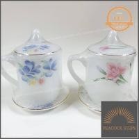 ราคา ชุดชาเนื้อมุก แก้ว จานรอง ฝา ชุดกาแฟ ชุดชา ชุดมุก ลดราคา Peacock Steps (10309518853)