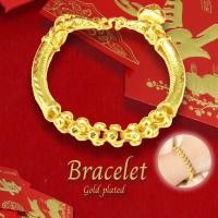 ราคา กำไลข้อมือหุ้มทอง ไม่ลอกไม่ดำ ตัดลายคั่นโอ่ง หนัก 3บาท ยาว7นิ้ว กำไลทอง กำไลข้อมือทองปลอม ทองเหมือนแท้ กำไลข้อมือ (16119840206)