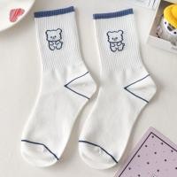 ราคา BBtoHOME ถุงเท้าข้อกลาง ลายการ์ตูน สีน้ำเงิน ผ้านุ่มสบาย (17947951804)