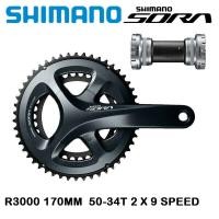 ราคา SHIMANO จานหน้า R3000 SORA 2X9ความเร็ว170มม 175มม ข้อเหวี่ยง50 34ตันจักรยานเสือหมอบจานด้านล่าง RS501 BB วงเล็บอุปกรณ์รถจักรยานร้าน (19542560853)