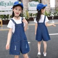 ราคา LOBER เสื้อผ้าเด็กโต ชุดเอี๊ยมยีนส์สาว ชุดแฟชั่นเด็กผู้หญิง เอี๊ยมยีนส์เด็กผู้หญิง ชุดเอี๊ยมสาว เสื้อยืดแขนสั้น ชุดเอี๊ยม กางเกงขาสั้นหญิง (19402587888)