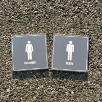 ราคา ป้ายห้องน้ำ เซตป้ายห้องน้ำ ชาย หญิง ป้ายพลาสวูด 12x12cm ป้ายติดผนัง เซตป้ายห้องน้ำ (16386603070)