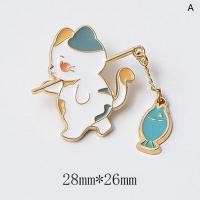 ราคา เสื้อแจ็กเก็ตยีนส์โลหะแบบ DIY มีกระดุมเข็มกลัดการ์ตูนรูปแมวการ์ตูน Lencana Pin ของขวัญสำหรับเด็กนักเรียนจี้กระเป๋านักเรียน (19660085329)