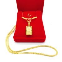 ราคา สร้อยคอ สร้อยทองไม่ลอก สร้อยคอทอง หนัก2สลึง ลายมาลัย ยาว18นิ้ว พร้อมจี้พระ สมเด็จวัดระฆัง เครื่องประดับ ชุบทอง ทองเหมือนแท้ (17447790824)