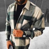 ราคา hooyaya เสื้อเชิ้ตผู้ชายแฟชั่นลายสก๊อตพิมพ์ลาย เสื้อเชิ้ตผู้ชายแฟชั่นพิมพ์ลายลายสก๊อตจับคู่ (18475276666)