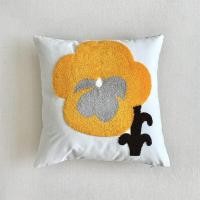 ราคา New Cotton Canvas Tulip Rose Floral Embroiderey Cushion Cover 45x45 Pillow Cover Ornamental Pillow Case for Living Room Luxury Home Decor (20015573067)