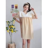 ราคา ส่งไว เดรส เดรสงานป้ายTankun อก38 46นิ้ว ลายสก๊อตเล็ก คอปกขาวปักน่ารัก (14868866984)