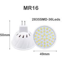 ราคา หลอดโคมไฟ GU10 MR16 E27 AC 220V 3W 5W 7W หลอดสปอตไลท์ไฟ LED 36 54 72ไฟเฉพาะจุด LED 2835 Grow ไฟในบ้านไฟปลูกพืช (20055017937)