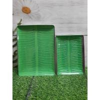 ราคา ถาด ถาดเหลี่ยม ลายใบตอง เมลามีน แพ็คคู่ 2ขนาด ขนาด 10 นิ้ว 8 นิ้ว ถาดเมลามีน ถาดลายใบตอง จานแปล ถาดขนมหวาน ถาดขนมไทย (5447722456)