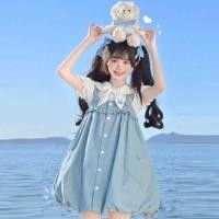 ราคา fgjre335 ขายดีที่สุด 2022ชุดฤดูร้อนผู้หญิงแฟชั่นญี่ปุ่นน่ารักเสื้อคลุมสูทหูกระต่ายเสื้อเชิ้ตสีขาวหลวมสลิงชุดชุด Y2k หวาน2ชิ้นชุด (16918403796)