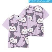 ราคา Sanrio Kuromi เสื้อยืดคอสเพลย์แขนสั้นพิมพ์ลาย3D ทำนองเพลงเครื่องแต่งกายวันฮาโลวีน (19690550207)