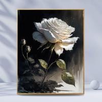 ราคา ดอกกุหลาบขนาดใหญ่30X40X0 9ซม ดอกไม้จิตรกรรมสมัยใหม่แบบเรียบง่ายตกแต่งศิลปะวาด Hiasan Kamar ห้องนั่งเล่นห้องนอนเค้าโครงโปสเตอร์ภาพวาดติดกำแพงตกแต่งพื้นหลังวาดศิลปะบนผนัง (19851784473)