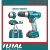ราคา TOTAL TIDLI 1222 ชุดสว่านไขควงกระแทกไร้สาย สว่านไขควงกระแทกแบตเตอรี่ 12V ชุดพร้อมแบต 2 ก้อน รุ่น TIDLI1222 (16359220560)