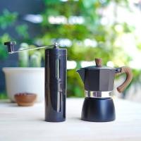 ราคา สีดำ ชุดหม้อต้มกาแฟสด มอคค่าพอท moka pot เครื่องบดเมล็ดกาแฟ มือหมุน (9083455448)