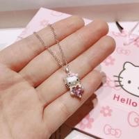 ราคา Sanrio Hellokitty Animated Diamond Necklace Cartoon Girl Princess Kt Cat Love Cute Sweet Clavicle Chain Jewelry Birthday Gift (20349071876)
