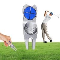 ราคา Magnetic Golf Divot Tool Golf Turf Repair Tool Golf Ball Marker Portable Zinc Alloy Golf Accessories for Golf Course Women Men Indoor Outdoor pretty good (20471321188)