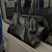 ราคา Zaraละ2022เชือกรูดแบบใหม่สีดำ Tas Jinjing Bahu เดียวคุณภาพสูงกระเป๋าแบบหนีบแขนกระเป๋าถือหนังสือนักศึกษาวิทยาลัยชั้น (17125553457)