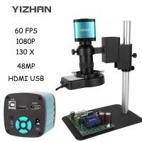 ราคา YIZHAN HDMI USB 4K 48MP Digital Video Monocular Microscope Camera Continus Zoom New Big Base 180X C Mount Soldering Repair Tools With light (19966017273)