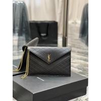 ราคา YSL YvesSaintlaurent GABY DOUBLE FLAP CHAIN POUCH IN LAMBSKIN (21228369065)