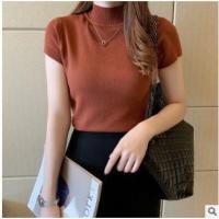 ราคา เสื้อไหมพรม คอเต่า แขนสั้น พร้อมส่ง (17717083197)