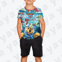 ราคา YAYA Paw Patrol เสื้อยืดพิมพ์ลาย3D สำหรับคอกลมนักเรียนเสื้อเชิ้ตลำลองเสื้อแขนสั้นสำหรับเด็กชายฤดูร้อน (19203965115)
