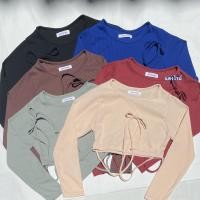 ราคา ครอปผูกเอวแขนยาว ทรงสวย เซ็กซี่ปนน่ารัก (16981837516)