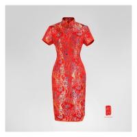 ราคา กี่เพ้าสั้นสีแดงลายปลาทอง (15386496785)