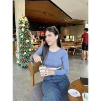 ราคา Showb Crop Top เสื้อครอปแขนยาวเว้าหลัง (19793256676)