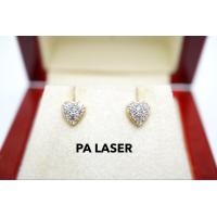 ราคา ต่างหูเพชรทรงรุปหัวใจสวยไฟดีเคลือบทองแท้100 พรัอมใบรับรองสินค้า (18057821673)