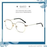 ราคา กรอบแว่นตา GUCCI รุ่น GG1125OA 002 SIZE 53 MM GOLD GOLD TRANSPARENT (18294175826)