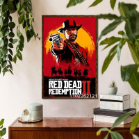 ราคา Red Dead Redemption 2เกมตกแต่งโปสเตอร์ศิลปะ Wall Art ของขวัญส่วนบุคคล Modern Family Bedroom Decor 24X36ผ้าใบ Posters (20227467324)