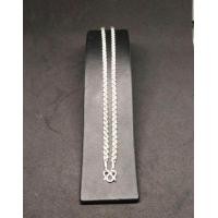 ราคา สร้อยคองานเงินเกรด A ลายห่วงคู่เบอร์ 80 ยาว 18 นิ้ว N0099 (396864033)