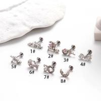 ราคา 1 Piece 16Gauge Moon Shape G23 Titanium Fresh Piercing Cartilage Earring Helix Pinna Lip Labret Stud (20523472324)