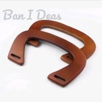 ราคา หูกระเป๋างานฝีมือ หูหิ้วไม้สำหรับประกอบหูหิ้วกระเป๋าno 40730 (9785500707)