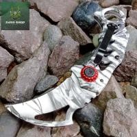 ราคา Carumbit FOX X64 สีขาวเทา หมุดยึดสีแดง มีดพับ ใบ 2 5 นิ้ว ด้าม Stainless Steel ระบบล็อค Frame Lock ใบชุบสีสวยงาม มีดพับเดินป่า ทำครัว พกใช้งาน ดีไซน์สวยงาม ทำครัว ตั้งแคมป์ สวยงาม ดีไซน์แปลกใหม่ไม่ซ้ำ