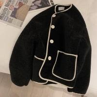 ราคา MT Lambswool Coat For Women Loose Cropped Lamb Fleece Padded Top (16598293198)