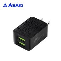 ราคา ส่งฟรี Asaki Adapter 2 4A Fast Charge อะแดปเตอร์ หัวชาร์จไฟบ้านอเนกประสงค์ ชาร์จเร็ว 2 4A USB 2 ช่อง รุ่น A 5H ของแท้ รับประกัน 1 ปี (14523963159)