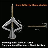 ราคา Naju พุกผีเสื้อ พุกยิปซั่ม พุกร่ม พร้อมพุก สกรู 50 ตัวสกรูเกลียวปล่อย ปุ๊กผีเสื้อ ปุ๊กยิปซั่ม ปุ๊กยิปซั่ม ปุ๊กร่ม พลาสติก EVES DAMS (16493784911)