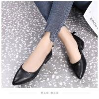 ราคา Y HE รองเท้าส้นตึก รองเท้าแฟชั่นญ สีดำรองเท้าผู้หญิงสำหรับผู้หญิงหนังรองเท้าสไตล์เกาหลีสีแดงรองเท้าส้นเตี้ยรองเท้าส้นตึกนุ่มรองเ (17194976470)