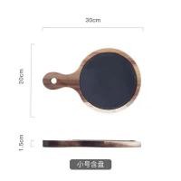 ราคา ร้านขายเนื้อย่างสีดำกระดานชนวนไม้ไผ่ถาดสเต็กจานทำอาหารจานตะวันตกฉนวนจานสเต็กแผ่นเสียงแผ่นหิน (16578904348)