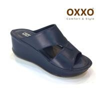 ราคา OXXO รองเท้าแตะ รองเท้าแฟชั่น ทรงสวม ส้นเตารีด ใส่สบาย น้ำหนักเบา ส้นสูง2 5นิ้ว วัสดุหนังพียู SM4134 (19819299945)