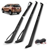 ราคา ชายบันใดมีไฟ LED สีดำ 4ชิ้น Isuzu Mu x 4ประตู ปี2013 2017 ขนาด68cm 20 2cm 7 5cm มีบริการเก็บเงินปลายทาง Fitt LEDs Scuff Plate (6350526740)