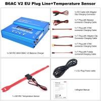 ราคา SKYRC Lipo Charger IMAX B6 EVO B6 V2 B6 Mini B6AC Balance แบตเตอรี่ Charger Discharger พร้อมอะแดปเตอร์อุณหภูมิ Sensor 6A 1 6S (20409424312)
