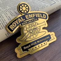 ราคา สติกเกอร์ติดมอเตอร์ไซค์ Royal Enfield Bullet 500 Retro รถจักรรูปลอกอะลูมิเนียมโลโก้โลหะ Refitted ถังน้ำมันสติกเกอร์โลโก้วงกลมเหมาะสำหรับ Kawasaki Suzuki Benelli Triumphal ตกแต่ง (17760334402)